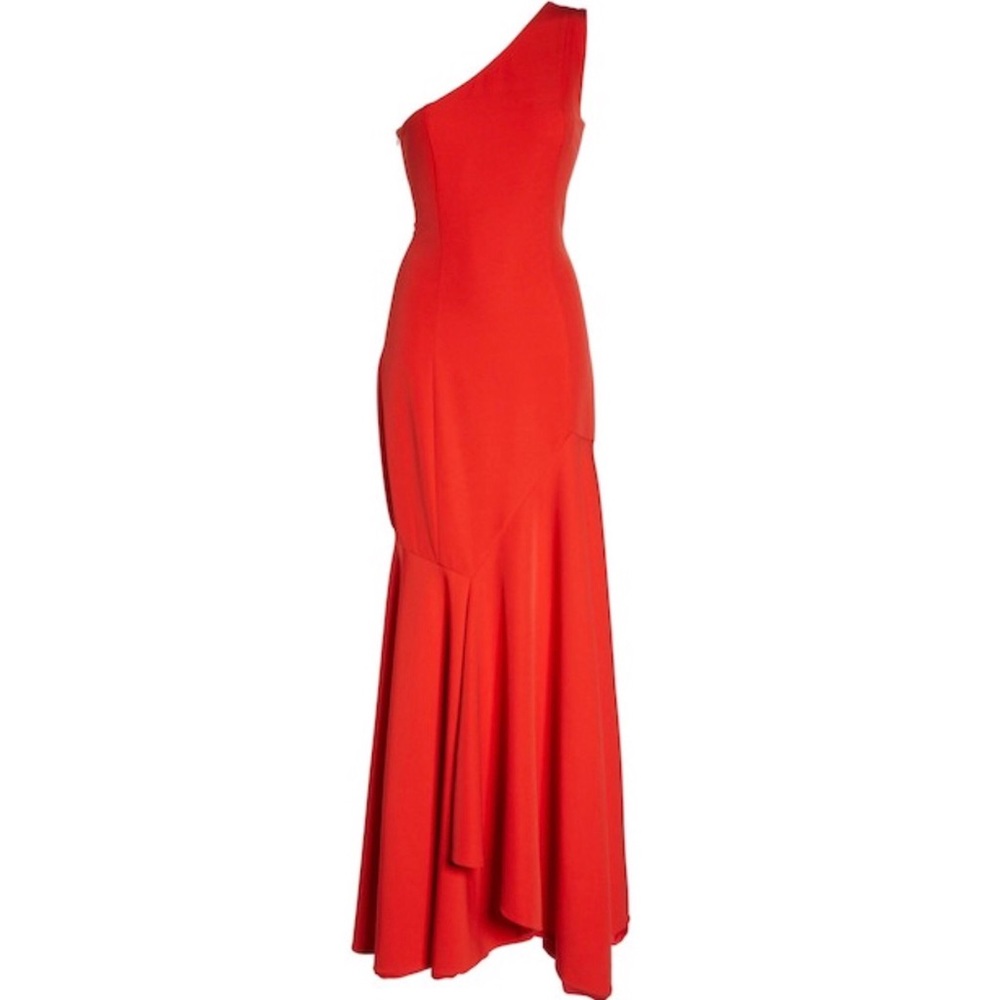 Jay by Jay Godfrey RED one shoulder Carmen gown 2